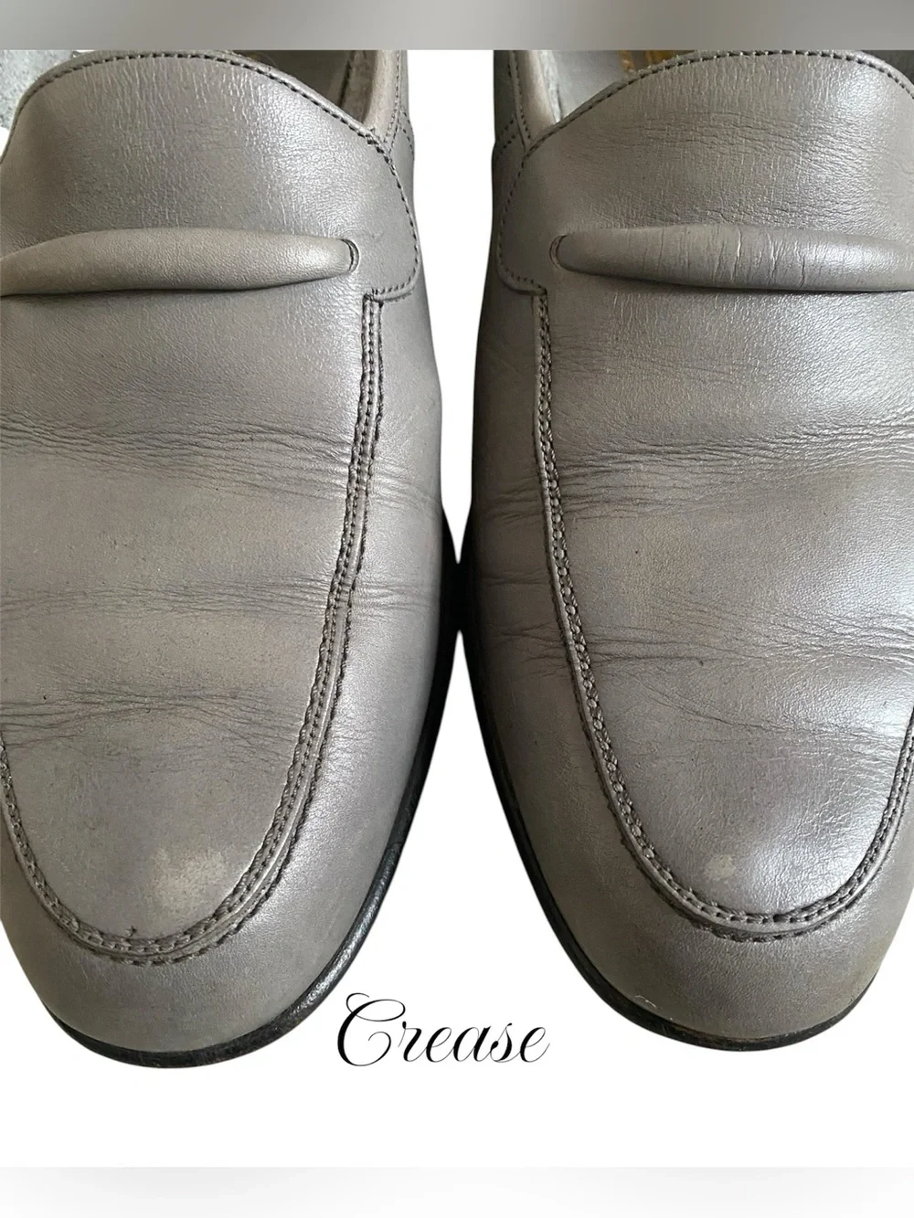 Bally men’s Loma gray leather loafers Made in Switzerland